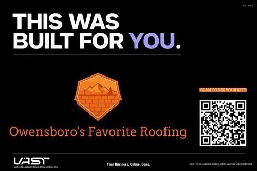 Postcard mailed to Owensboro's Favorite Roofing